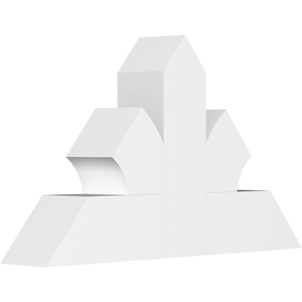 Ekena Millwork Richland Architectural Grade PVC Gable Bracket, 36"W x 21"H x 6"D x 6"F, 14/12 Pitch GBP036X21X0606RIC00 - main